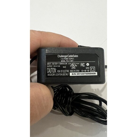 Challenger Cable Sales ITE Power Supply PS-2.1-SWT 12V 1.0A - Picture 2 of 4